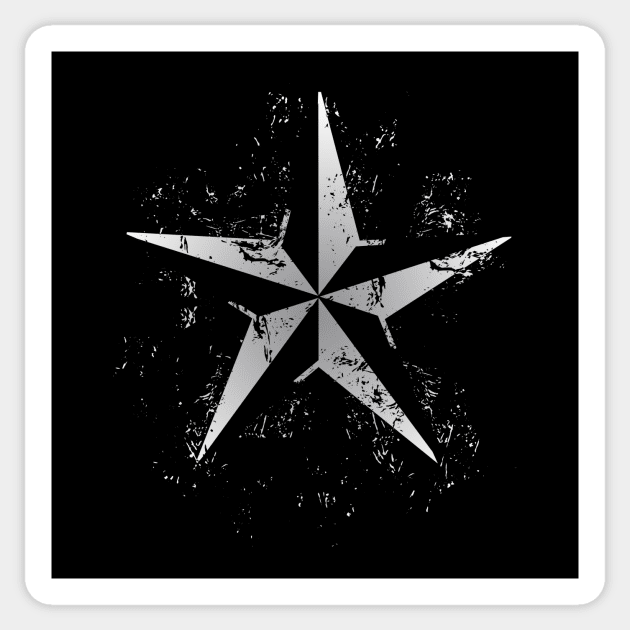 Nautical Star - Grunge Grey Sticker by MellowGroove